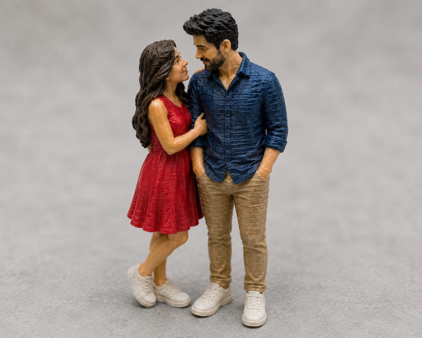 Couple 3D Miniature – Romantic Couple Figurine