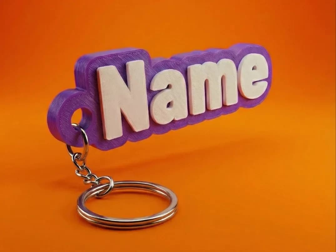 Personalized 3D Printed Name Keychain – Custom Name Keychain