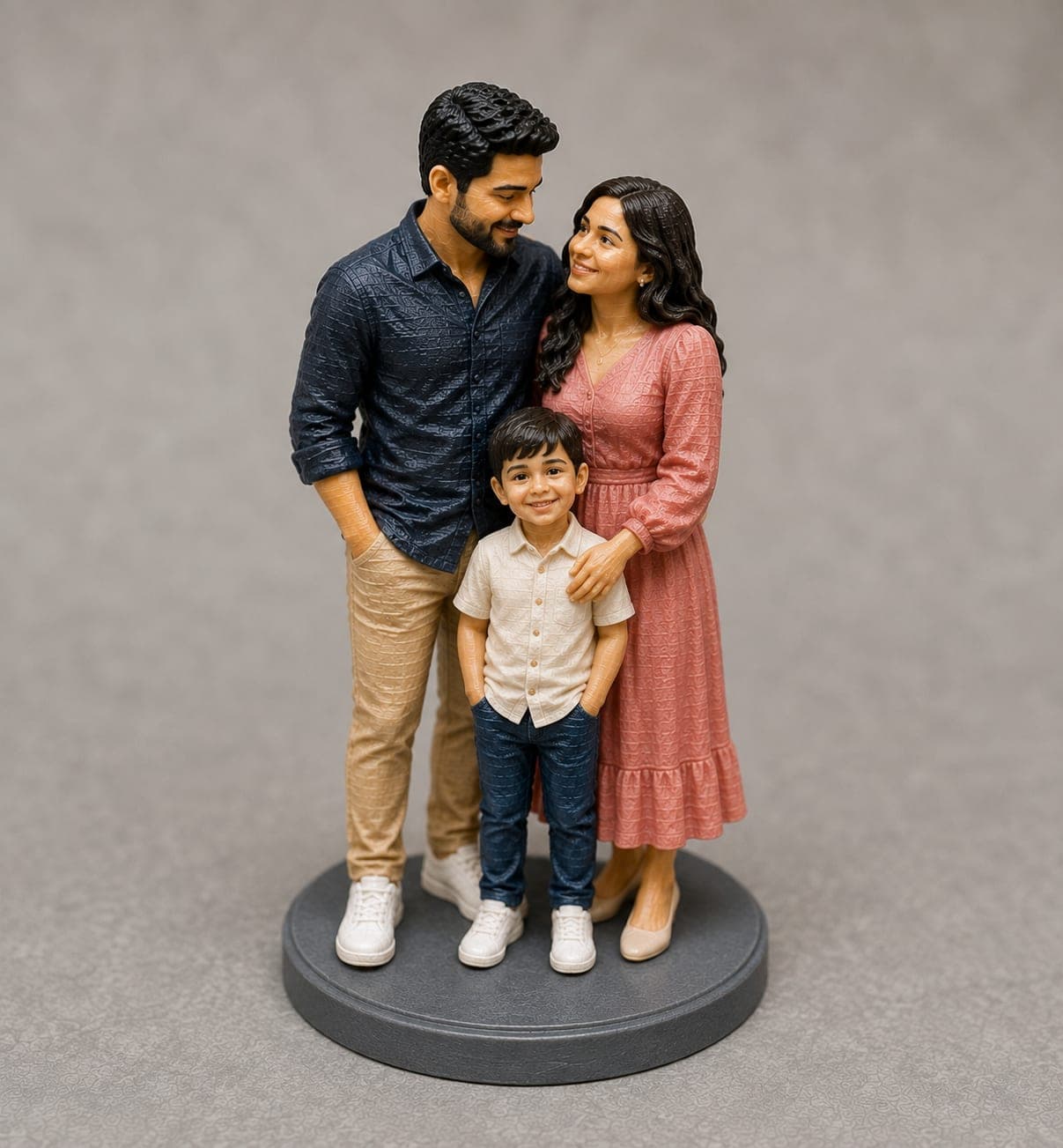 Family 3D Miniature – Personalized Family Figurine