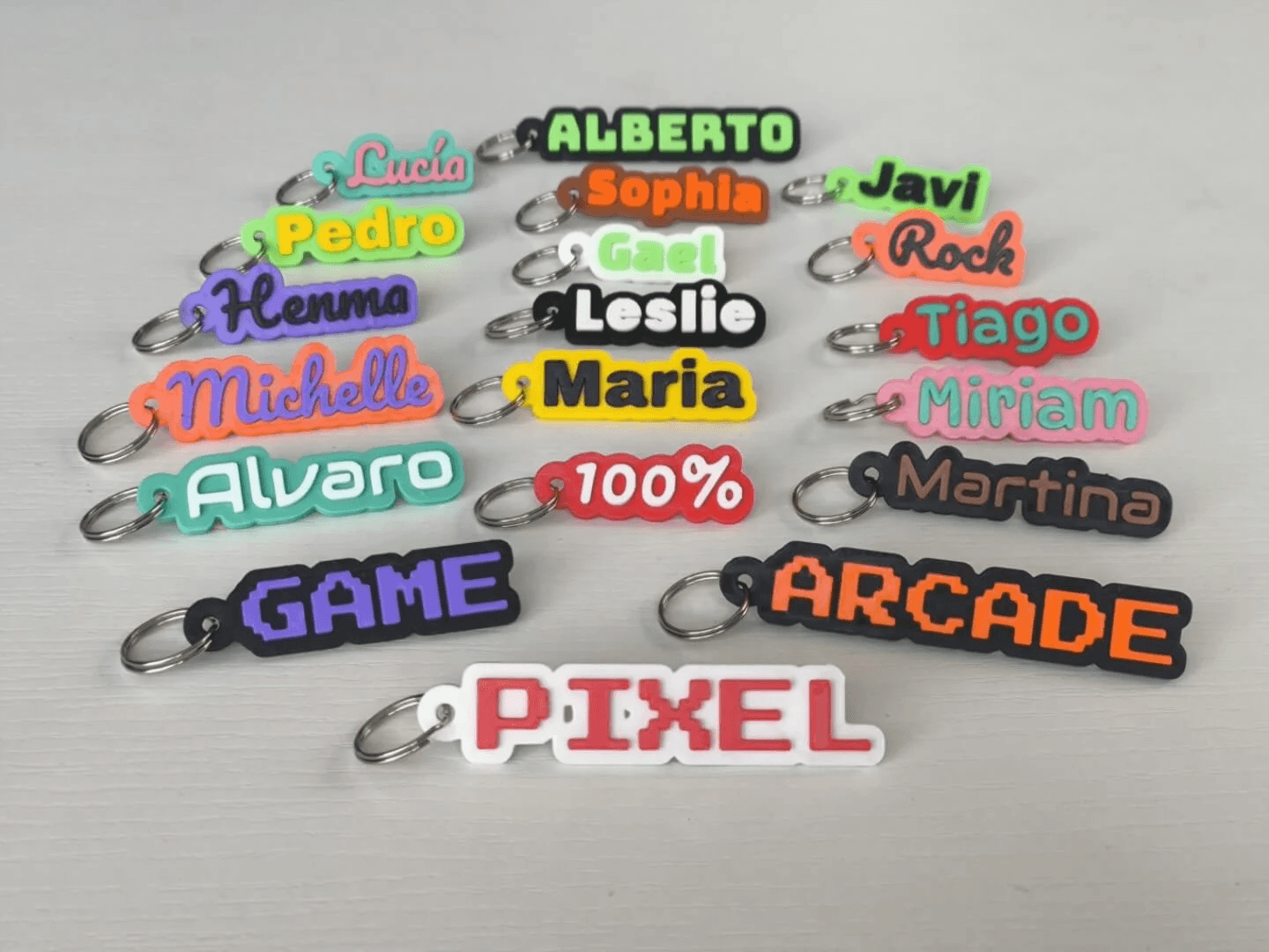 Bordered Name Keychain – Classic Personalized Tag