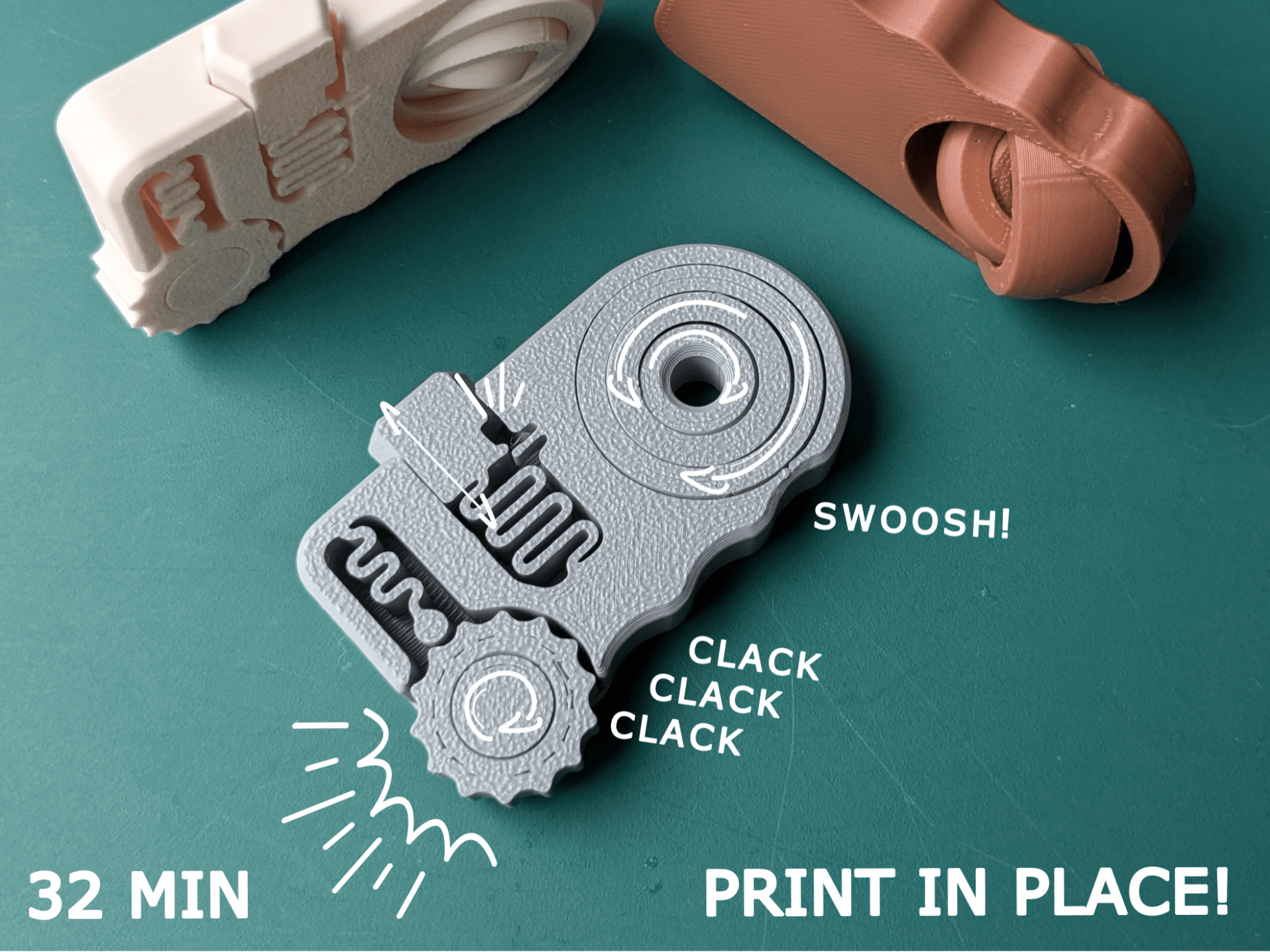Click-Clack Fidget – Satisfying Print-in-Place Toy