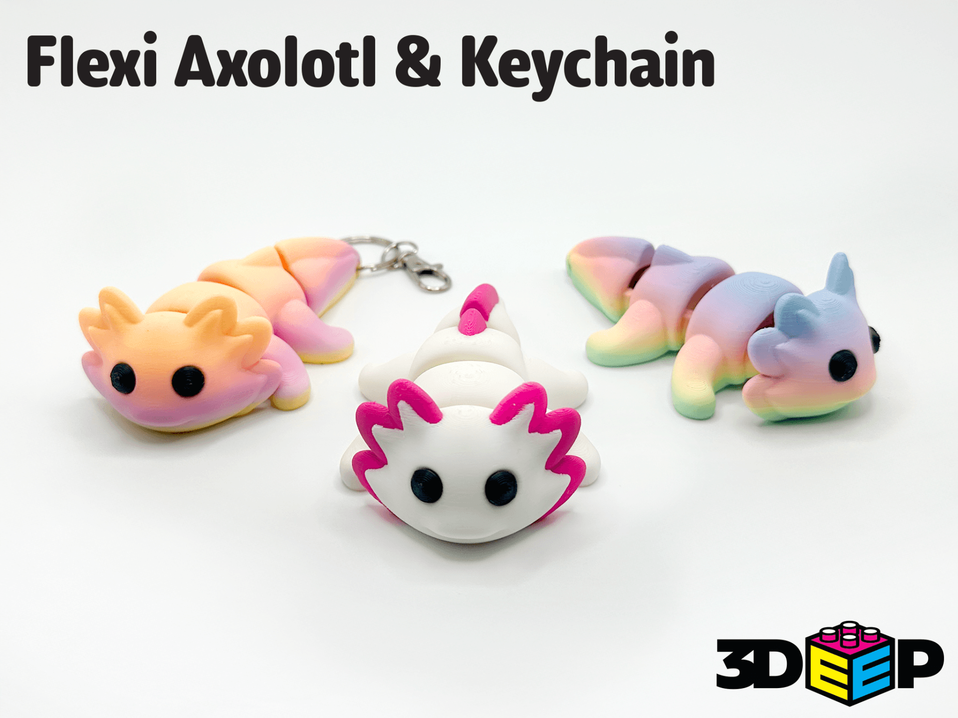 Flexi Axolotl – Adorable Keychain Pal