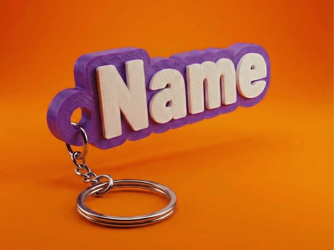 Personalized Name Keyring – Pick Your Name & Colours