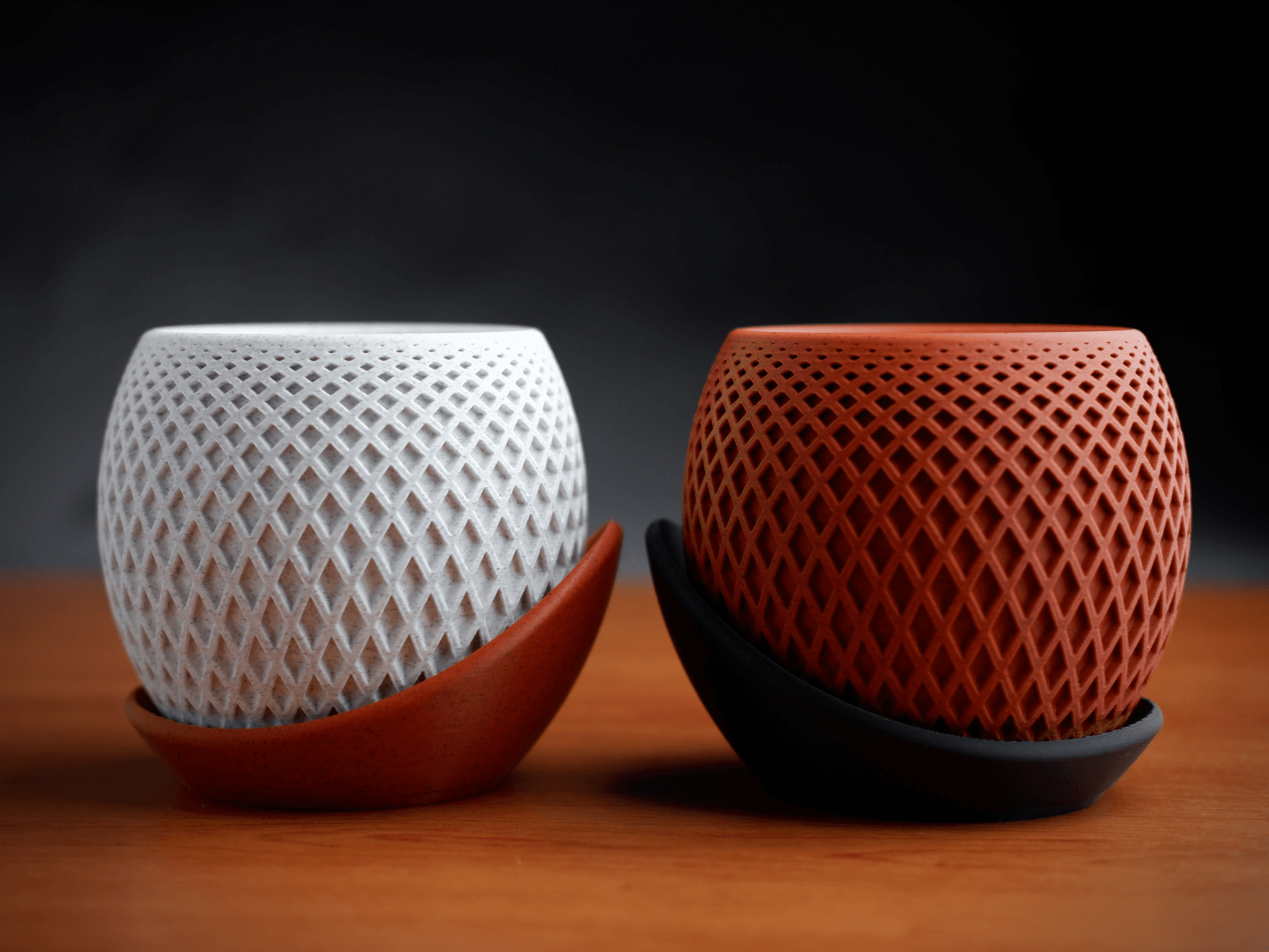 Polygon Planter – Faceted Pot With Matching Plate