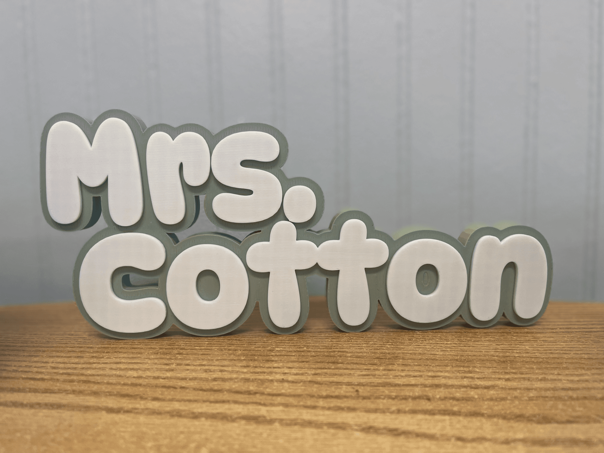 Two-Line Name Plate – Personalized Desk & Door Sign