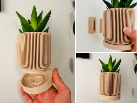 Wall Planter – Hidden Drip Tray Design