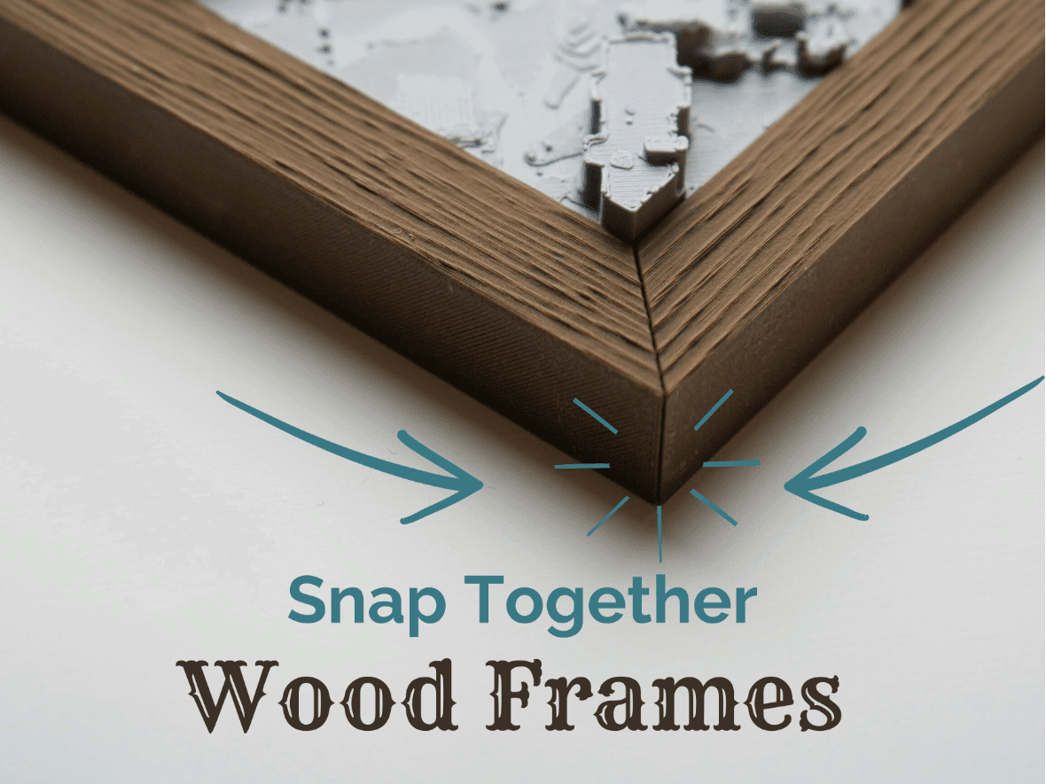 Wood-Look Snap Photo Frames – Personalized Memory Display