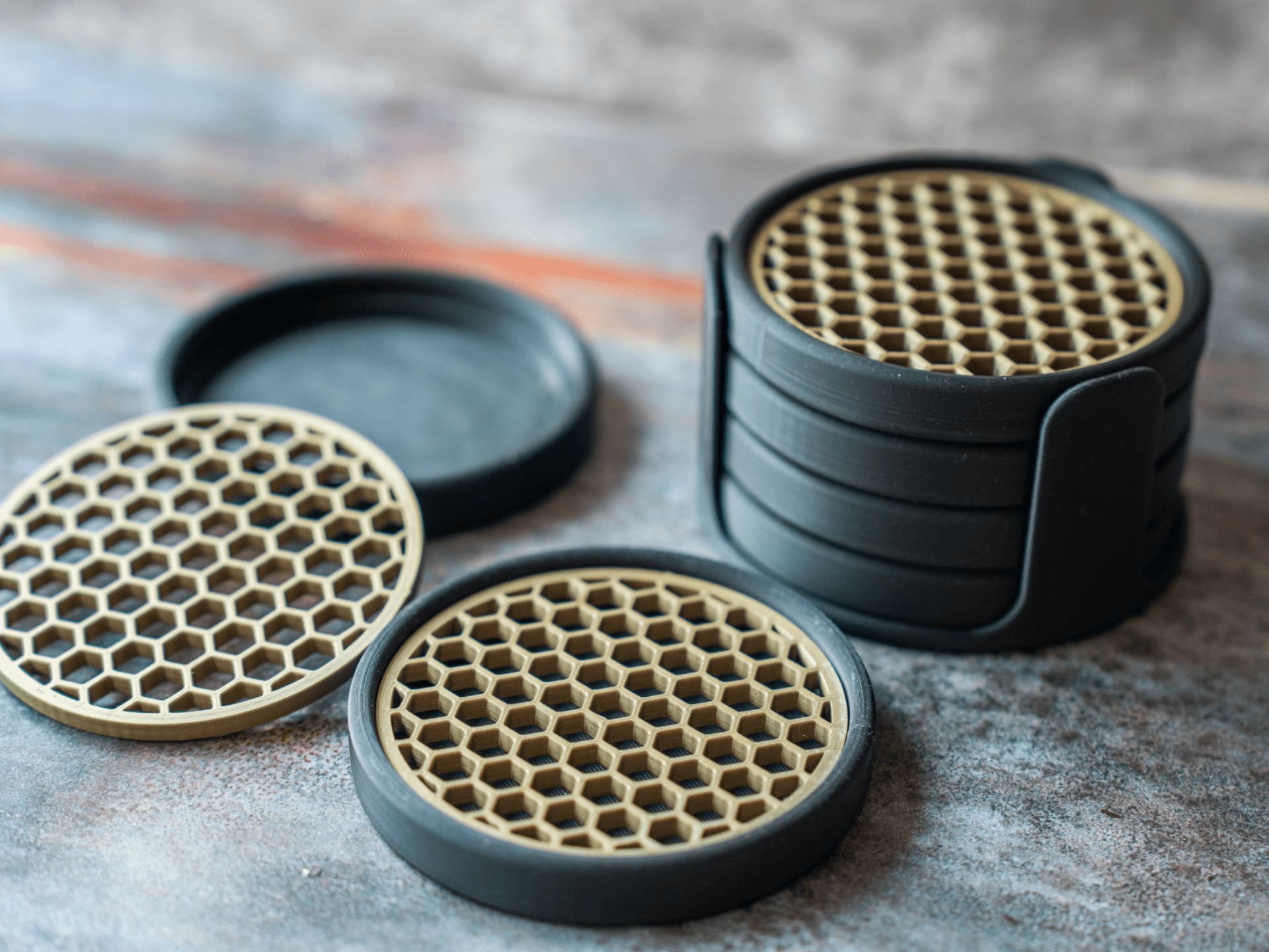 Honeycomb Coaster – Geometric Table Protector