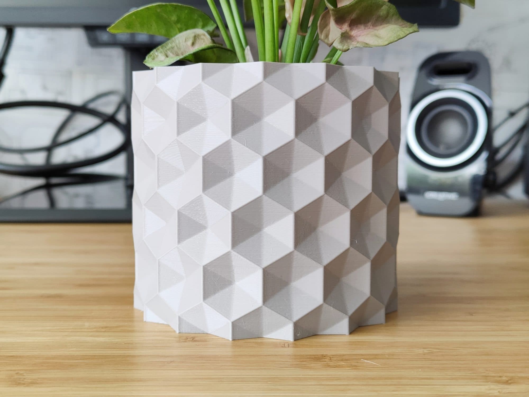 Inverted Hex Planter – Geometric Plant Pot