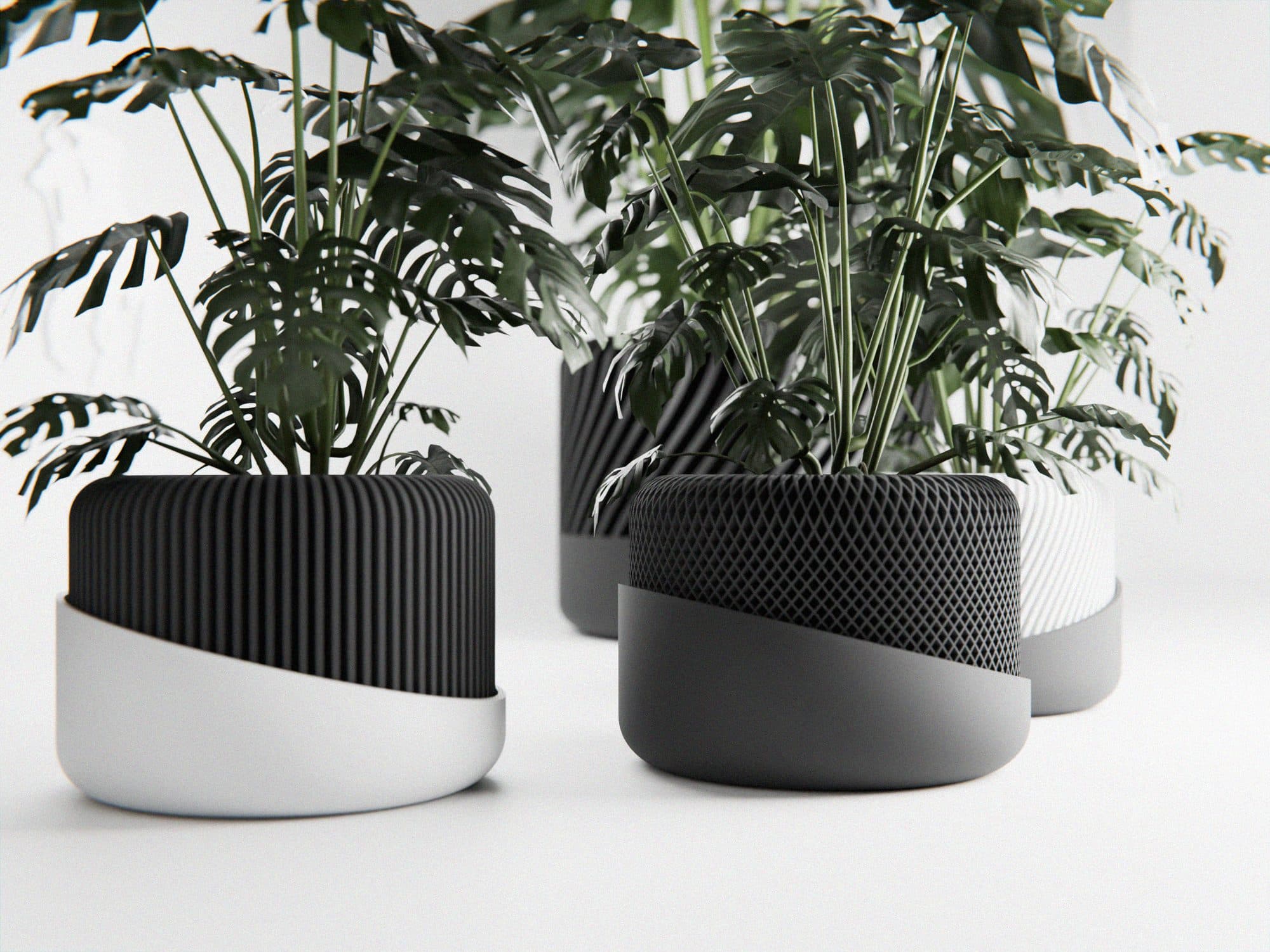 Japandi Self-Watering Pot – Three Styles