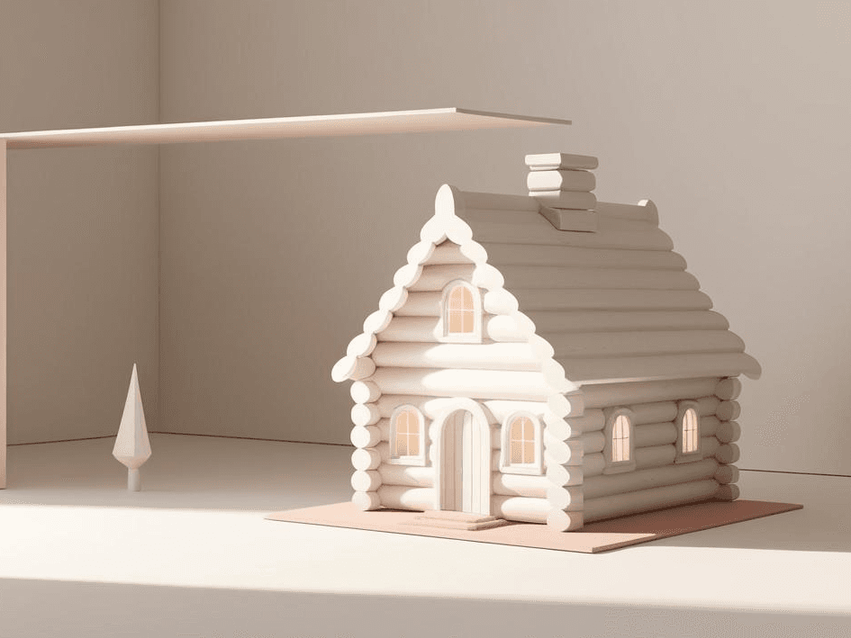 Rustic Log Cabin – Woodland Miniature